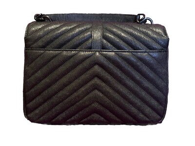 大SALE★Saint Laurent★カレッジ チェーンバッグ★BLACK Saint Laurent YSL Black Lambskin Leather Medium College