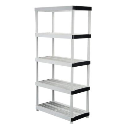 5-Tier Plastic Storage Shelving Unit 36''W x 72''H x 18''D Multi-Purpose Rack Shelf