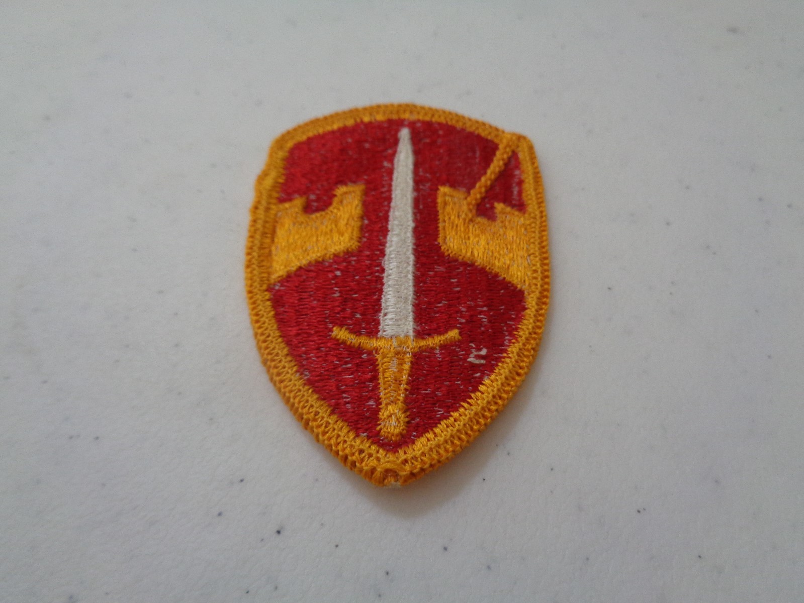 US Army  Sword Patch Red + Gold Color Military United States USA Unsure HELP