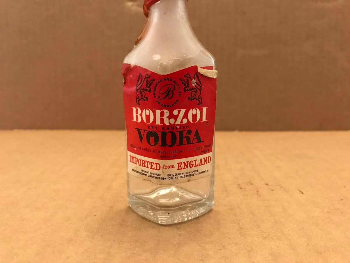 Vintage Borzoi Vodka Empty Mini Bottle | eBay