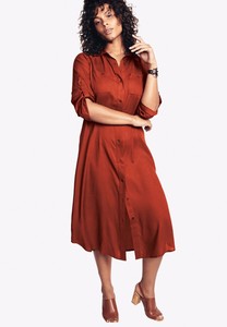 rust red dress