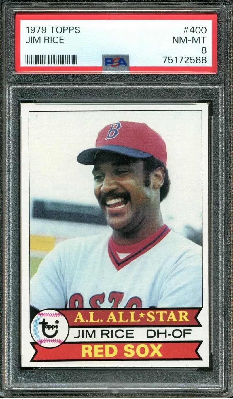 1979 TOPPS #400 JIM RICE RED SOX HOF PSA 8