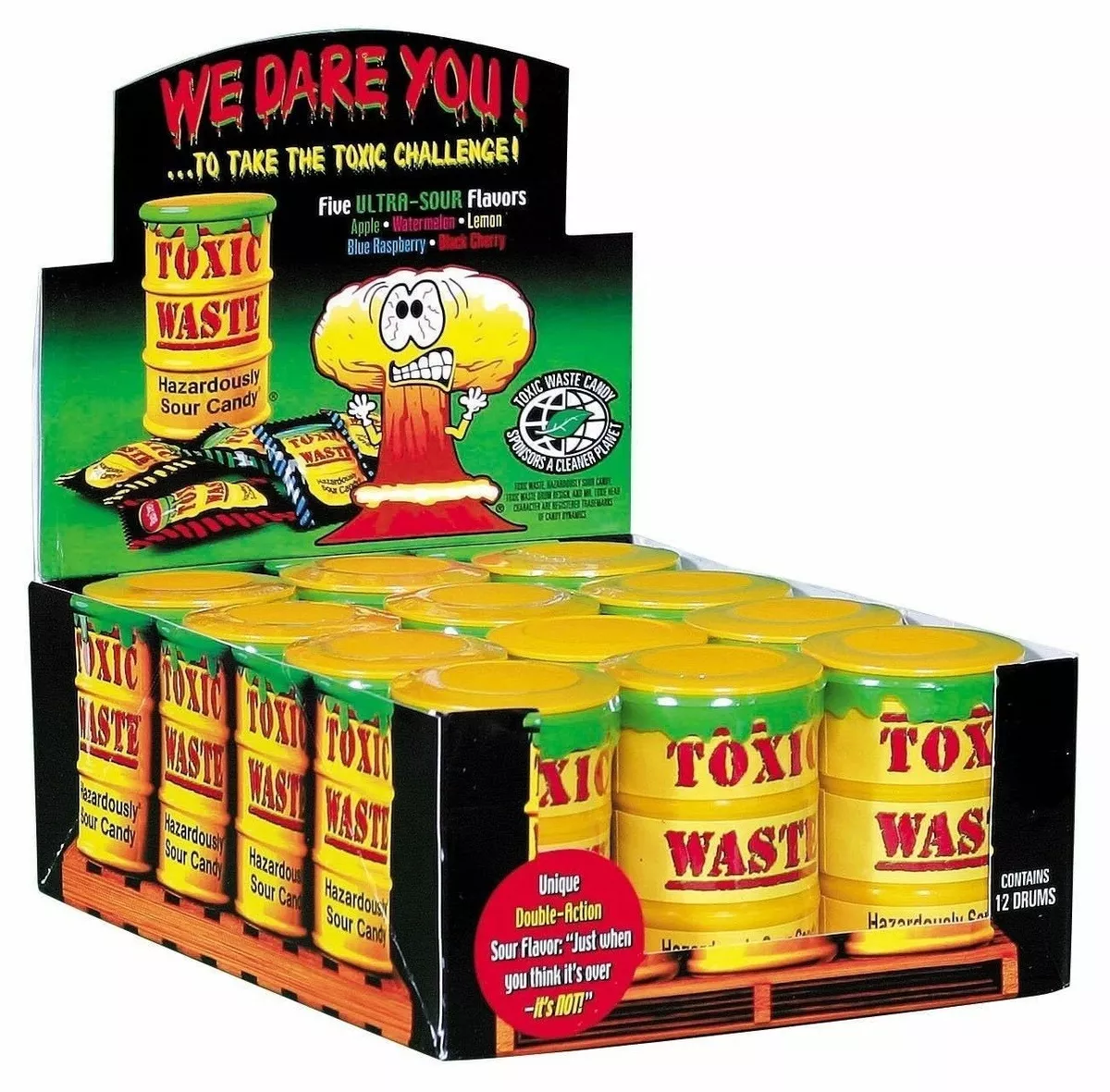 Toxic Waste Yellow Sour Candy Drum 42 g