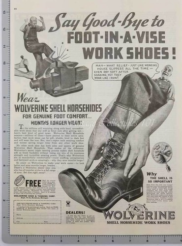 1935 Wolverine Leather Horsehide Work 