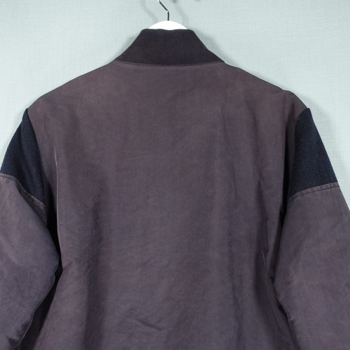 Reiss Bomber Jacket Mens Large Blue Zip Up Hardcourt Wool Blend Contemporary - Picture 5 of 19