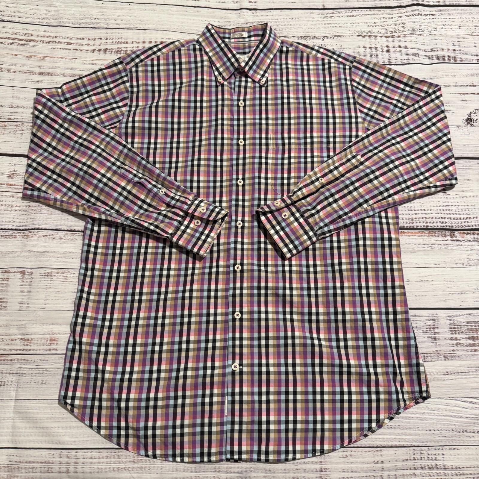 Peter Millar Polyester Button Down Shirt Multicol… - image 1