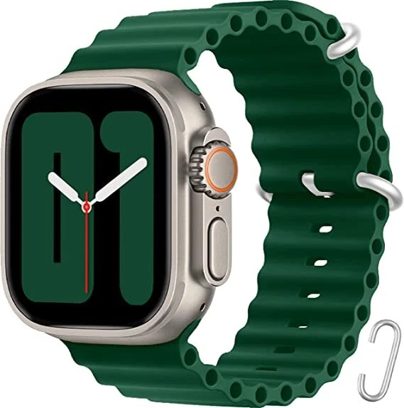 Ultra Band DARK GREEN For Apple Watch iWatch Ultra SE 8 7 6 5 4 3 2 1  Silicone