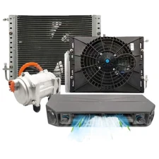 A/C Kit Cooling Only Underdash Car Truck Universal Air Conditioner 12V Electric 