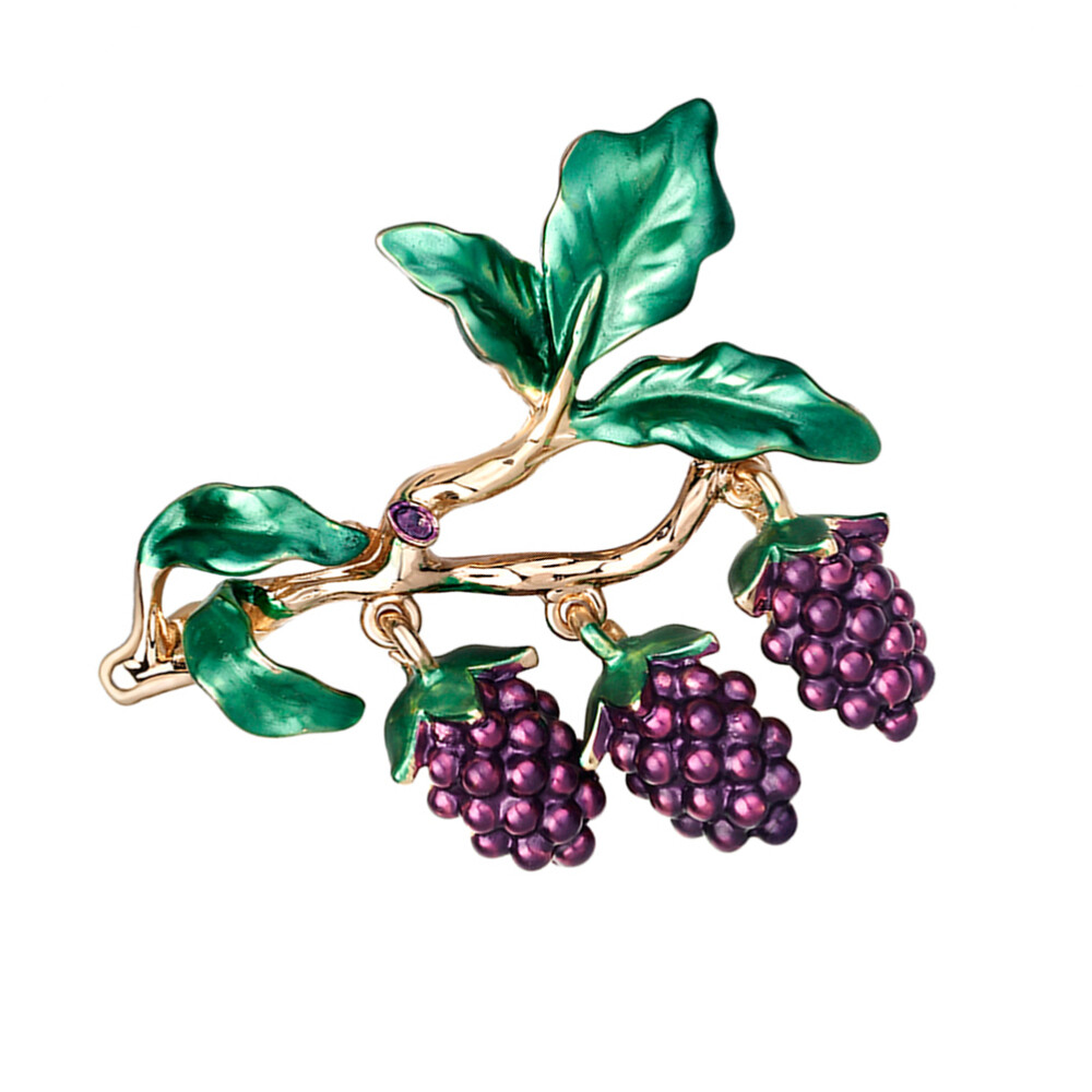 Grape Brooch Collar Corsage Pin Designer Brooch Womens Brooch Fruit