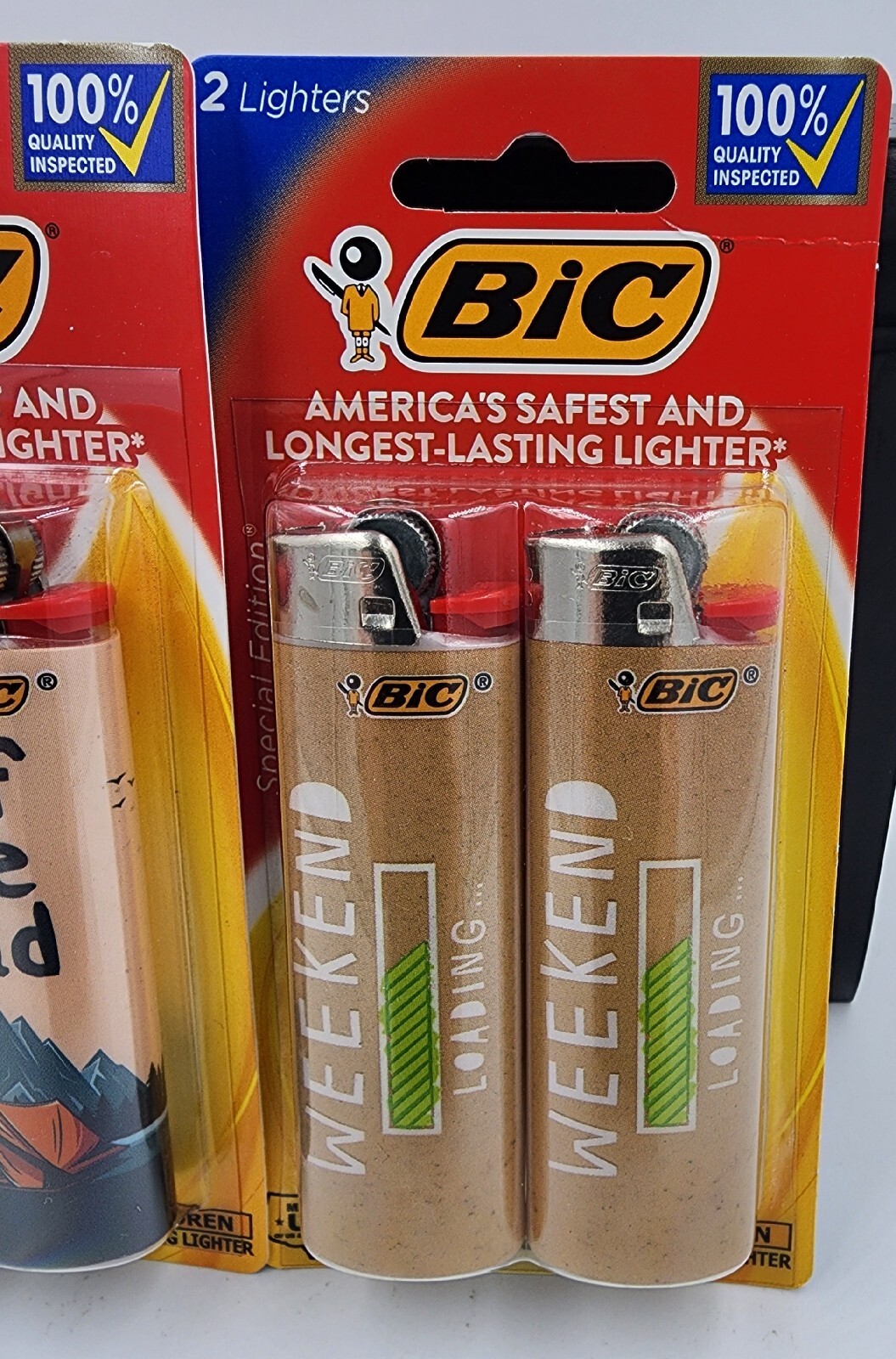 4 Bic Lighters - Special Edition, Weekend, Camping, Hiking, Gift