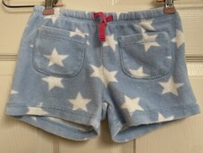 Mini Boden Girls 6 Blue White Star Print Terry Toweling Beach Shorts