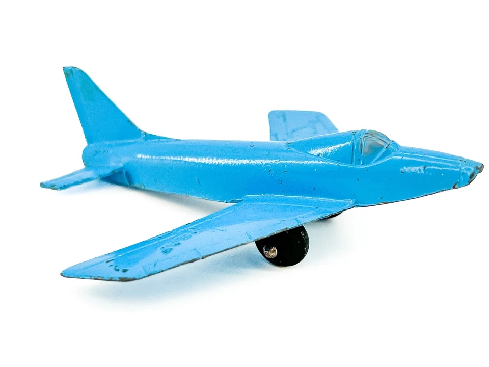 De Colección Azul Tootsietoy USAF Acero Avión Jet Metal Hombre Cueva - (Midgetoy) Foto 4 de 4