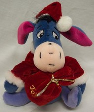 Walt Disney Winnie the Pooh EEYORE IN SANTA COSTUME 6" Stuffed Animal TOY