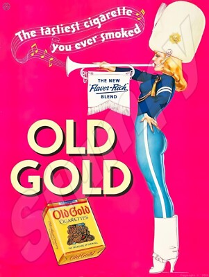 Old Gold Ad  Metal Sign 9'' x 12'' or 12'' x 16''