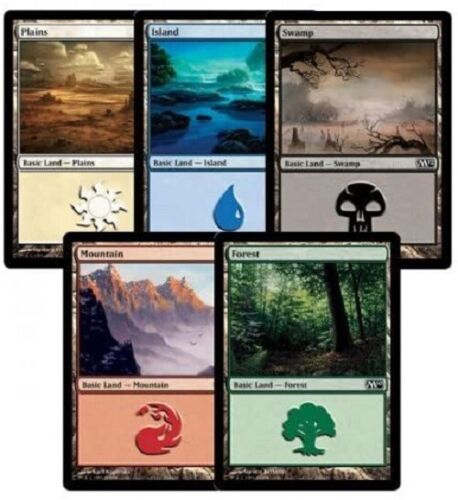MTG Card Lot - 300 Magic The Gathering Assorted Basics Lands  - Imagen 1 de 3
