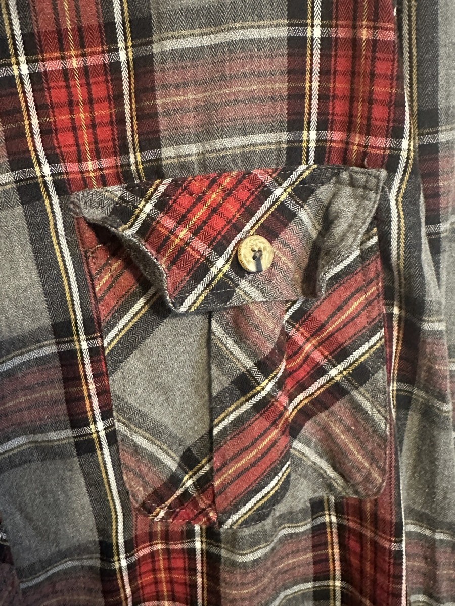 Various Artists Men’s Long Sleeve Plaid Button-Down View 3