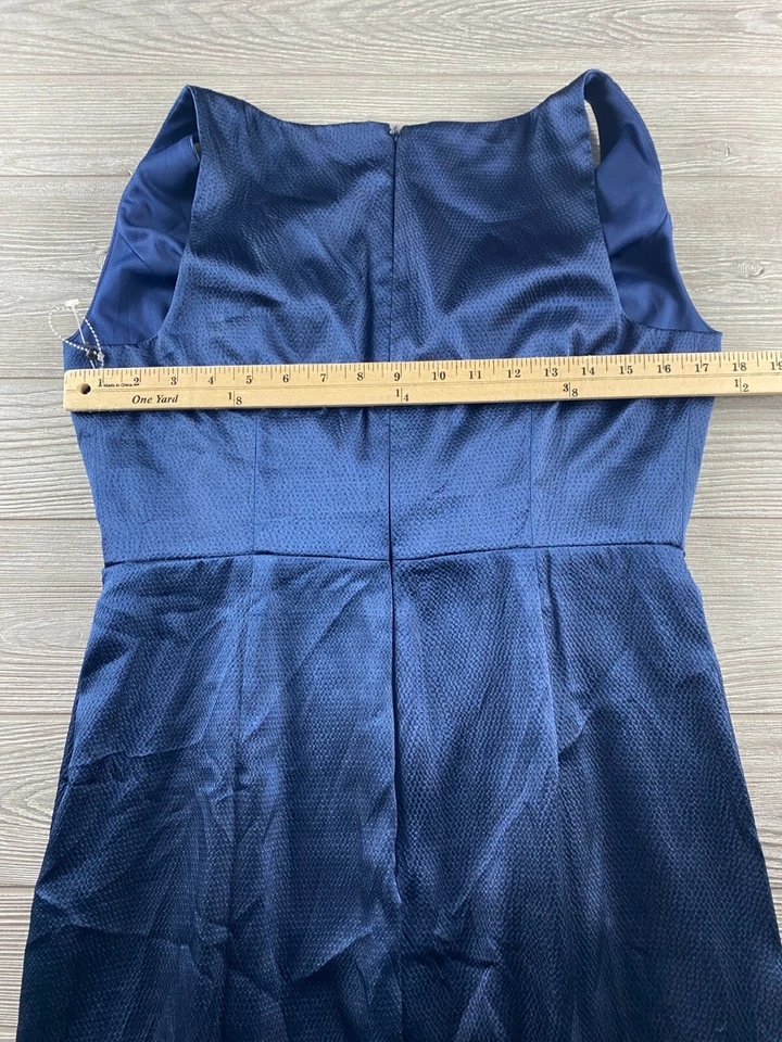 Новый без ЯРЛЫКОВ $169 ADRIANNA PAPELL женщин темно-синий макси платье 8 Surplice свадебный вечер. - Изображение 4 из 4