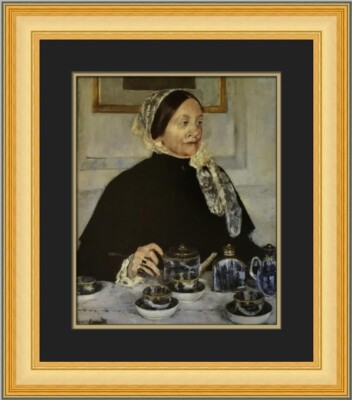 Mary Cassatt Lady at the Tea Table Custom Framed Print