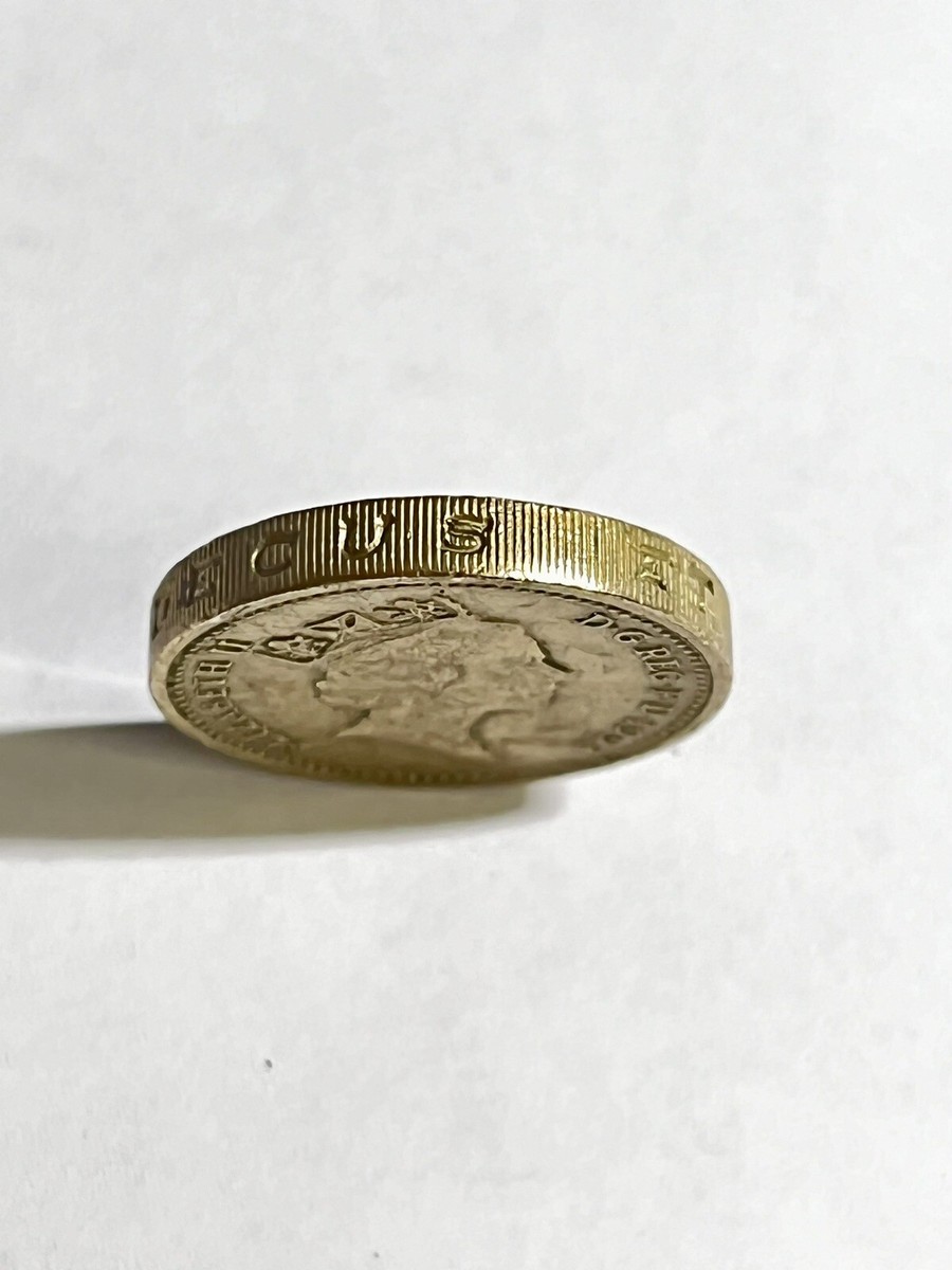 Preowned- Rare 1993 British One Pound Coin “DECUS ET TUTAMEN
