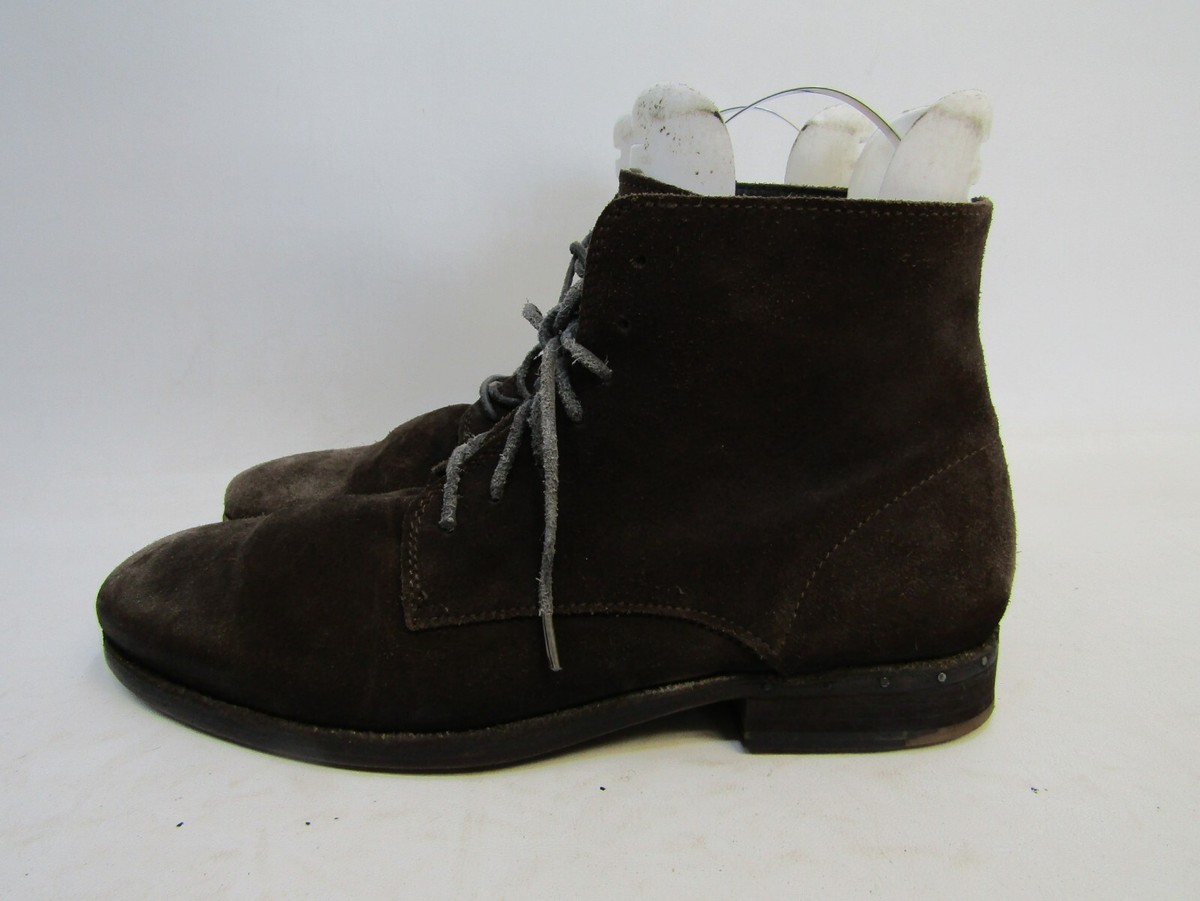 All Saints Mens Size 45 EUR Brown Suede Leather Oxford Dress 