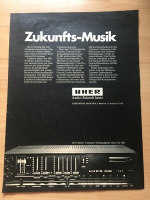 Original Advertising Advertising 1974 UHER HiFi Stereo Cassette Tape Recorder UHER CG 360