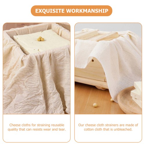 2 Pcs Cheese Making Cloth Multifunctional Food Strainer Reusable Cheesecloth - Imagen 5 de 12