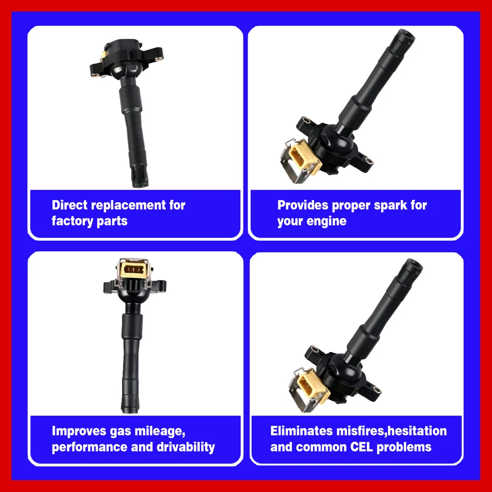 BOBINA DE ENCENDIDO 1 PIEZA EBM321 PARA BMW 328CI 2000 2,8 L L L6 Foto 4 de 4