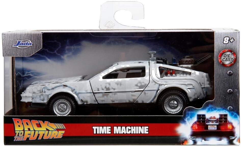 NEW Jada Toys 34785 Back to the Future TIME MACHINE FROST 1:32 Metal Diecast Car