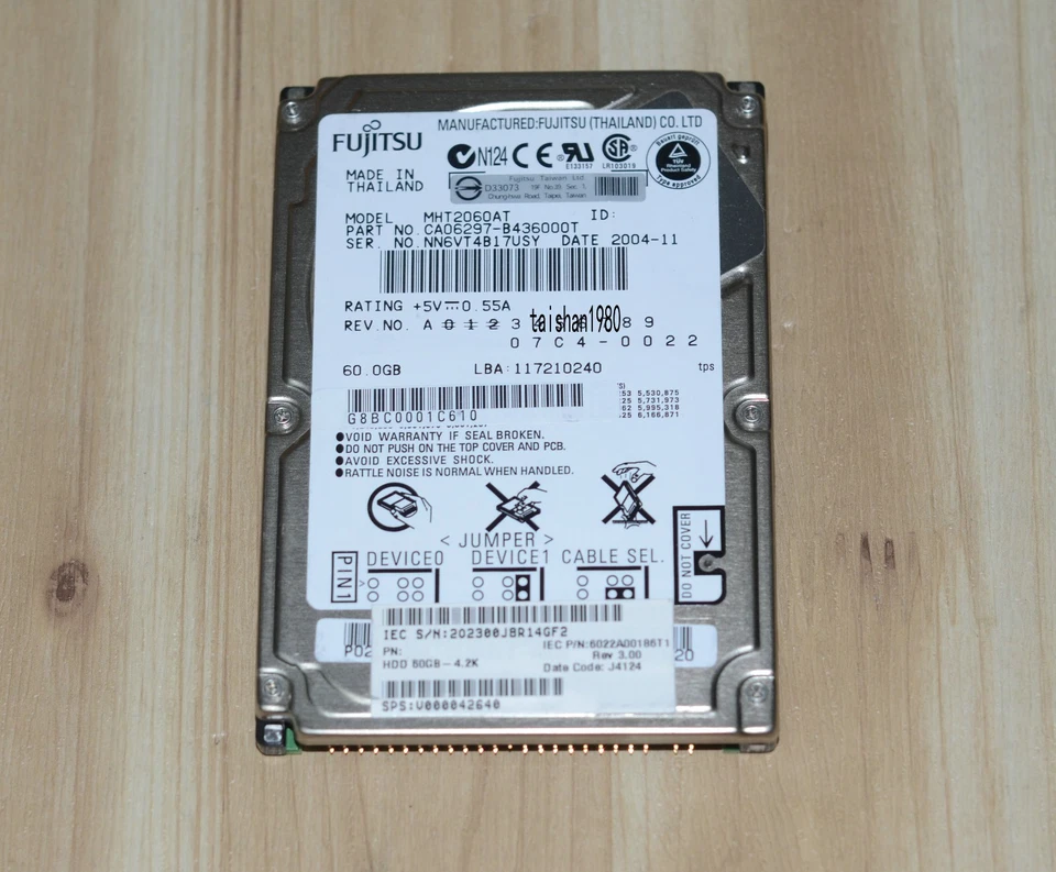NEW Fujitsu 60GB,Internal,4200RPM,2.5" MHT2060AT HDD - Image 3 of 4
