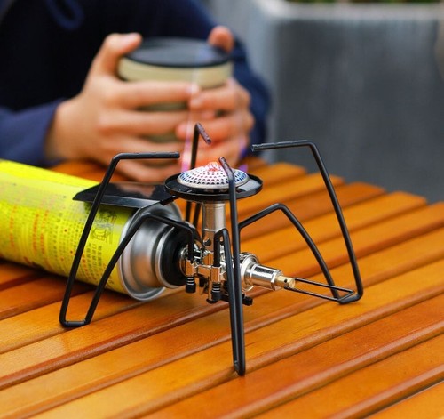 Portable Gas Spider Stove Mini Butane Burner Folding Camping Hiking Picnic BBQ - Picture 11 of 16