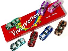 7 AFX-tras A/P Chevy Corvette Slot Car BODY VividVettes RAINBOW UltraChrome wBOX