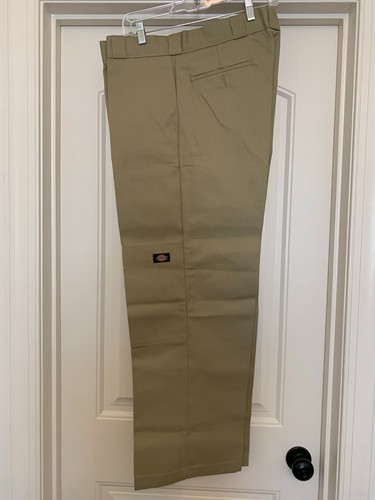 DICKIES Mens 38X30 Khaki Tan Twill Work Pants Loose Fit Straight Leg NWT - Picture 4 of 6