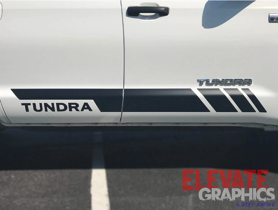 Calcomanías basculantes laterales rayas inferiores gráficos de vinilo para Toyota Tundra 2007-2025 Foto 2 de 4