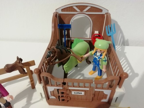 PLAYMOBIL. TIENDA PLAYMOXOY76. ESTABLO CUADRA CABALLO AMAZONA. - Picture 3 of 4