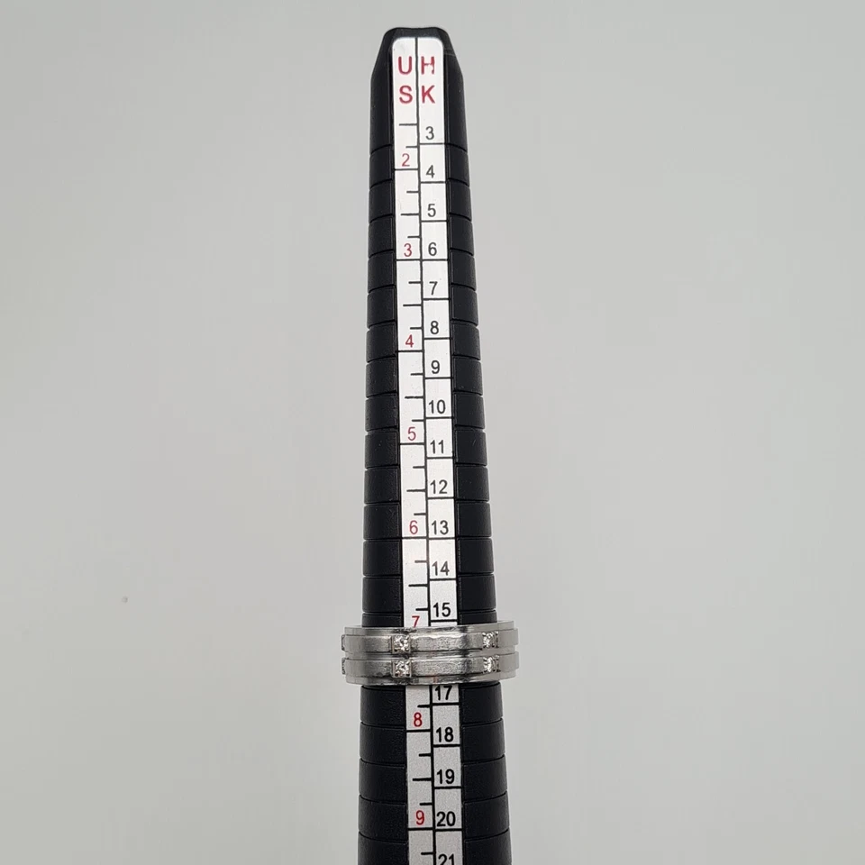 Triton Men's Diamond Wedding Band Ring Stainless Steel US Size 7-7.5 1/6 ct.t.w. - Image 4 of 4