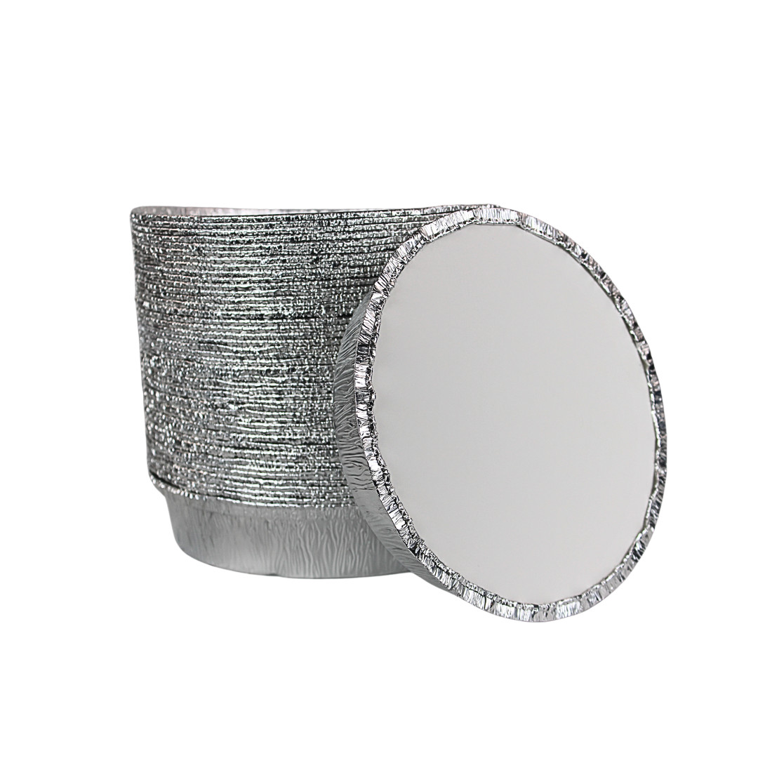 Enpack Aluschalen C807-1000L rund- Alu-Menüschale 1000ml - Grillschale Alu Form