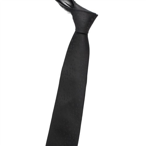 Men Solid Black 8CM Wide Stripe Necktie Wedding Party Formal Business Neck Tie - Photo 7/13