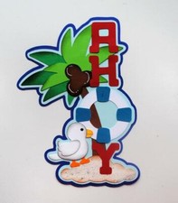 CRAFTECAFE AHOY TRAVEL TITLE KID premade paper piecing scrapbook die cut piece