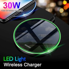 US 30W Wireless Fast Charger Mat For Apple iPhone Air 17 Pro 16 Samsung S25+ S24