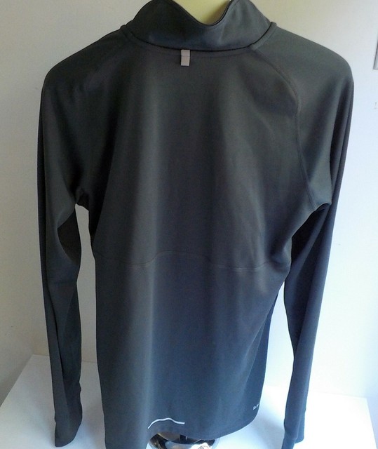 NIKE Dri Fit Long Sleeve Running Shirt Women's SZ SMALL Gray Reflective 1/4 Zip | eBay