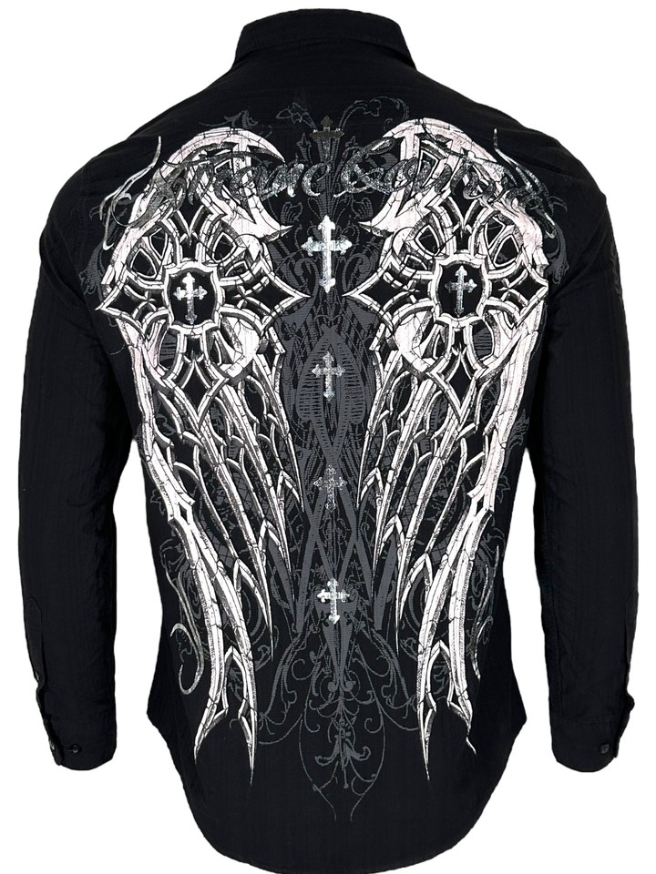 Xtreme Couture Men's Long Sleeve T-Shirts Affliction Xtreme Couture Men 039 S Thermal Long Sleeve Shirt 344954 - Foto 6