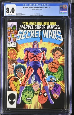 Marvel Super Heroes Secret Wars #2 CGC Graded 8.0 Marvel 1984 White Pages