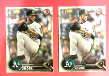2 - 2016 Bowman 1st card, Oakland Athletics - LOGAN SHORE