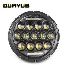 For Jeep Wrangler JK TJ LJ 97-18 7'' Round LED Headlight Halo Turn Signal Hi-Lo