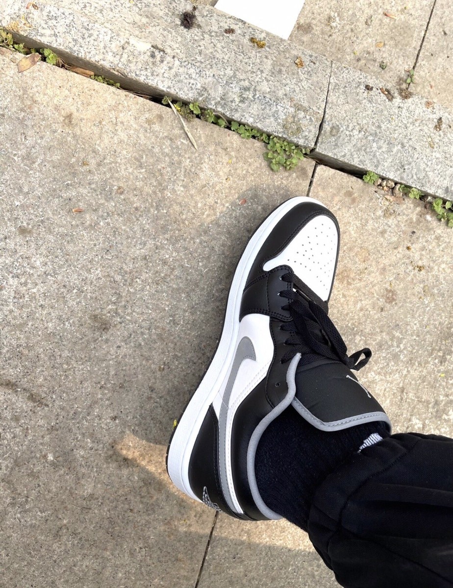 Nike Air Jordan 1 Low Mens Size 9.5 Black Particle Grey