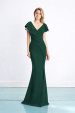 NWT Alexander by Daymor 1456 MOB Gown Fit & Flare Structured Hunter Green sz 16