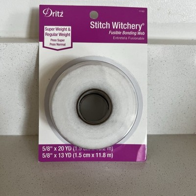 Dritz Stitch Witchery Fusible Bonding Web Super & Regular Weight 5/8 X 13/20yard