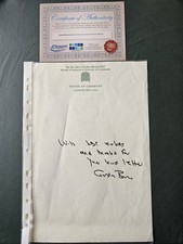 Gordon Brown MP Signed House of Commons Letter Autograph Signature