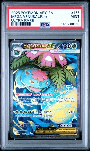 2025 POKEMON MEG EN-MEGA EVOLUTION ULTRA RARE #155 MEGA VENUSAUR EX PSA 9