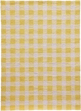 Gingham Rug - Yellow - 2'x3' - Momeni: Handmade Tufted Accent Low